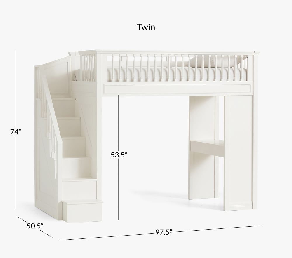 Fillmore stair loft bed deals & lower bed set