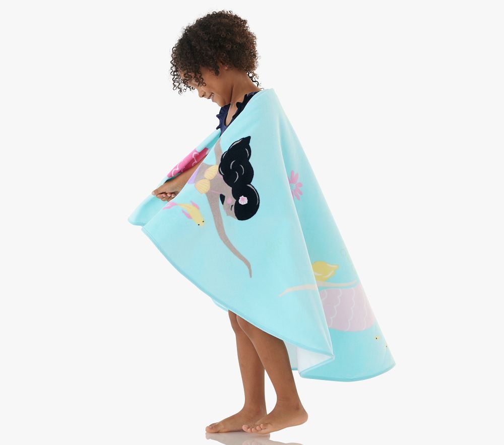 Mermaid cheap poncho towel